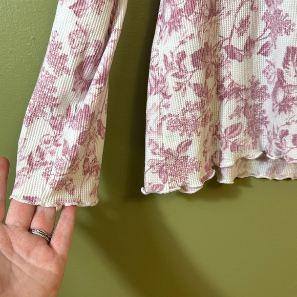 Laura Ashley Pink Floral Long Sleeve Top - Picture 5 of 9